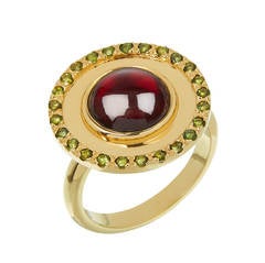 Tourmaline Garnet Gold Ring 11
