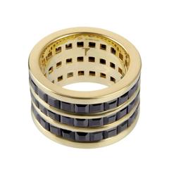 Black Sapphire gold Ring 5