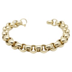 Retro chain link bracelet, 14k yellow gold