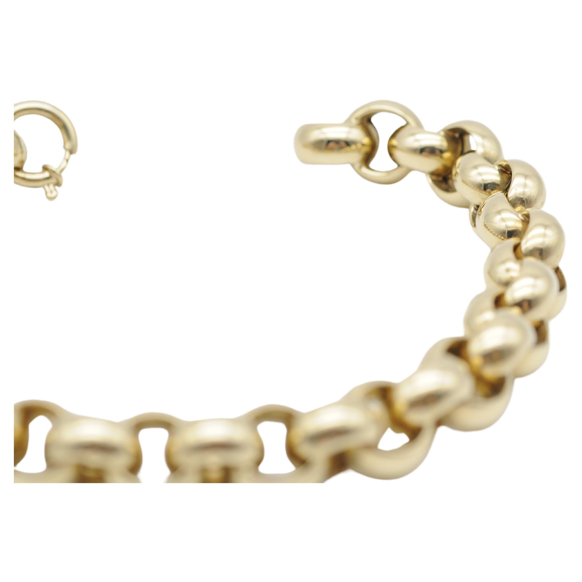 Bracelet à maillons à chaîne en or jaune 14 carats en vente 4