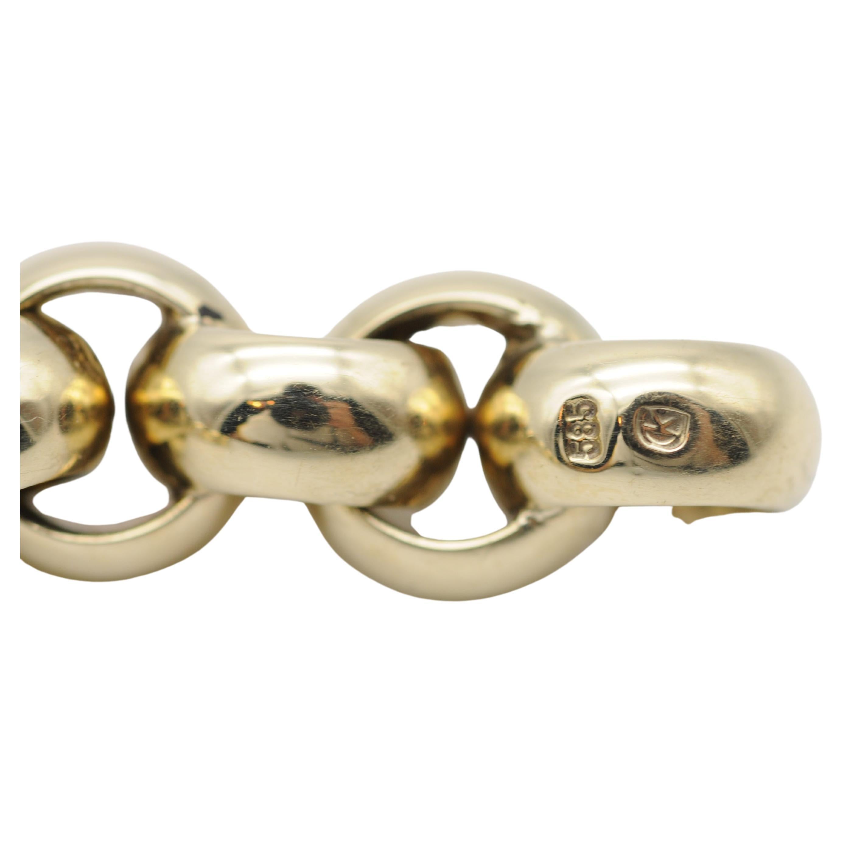 Bracelet à maillons à chaîne en or jaune 14 carats en vente 3