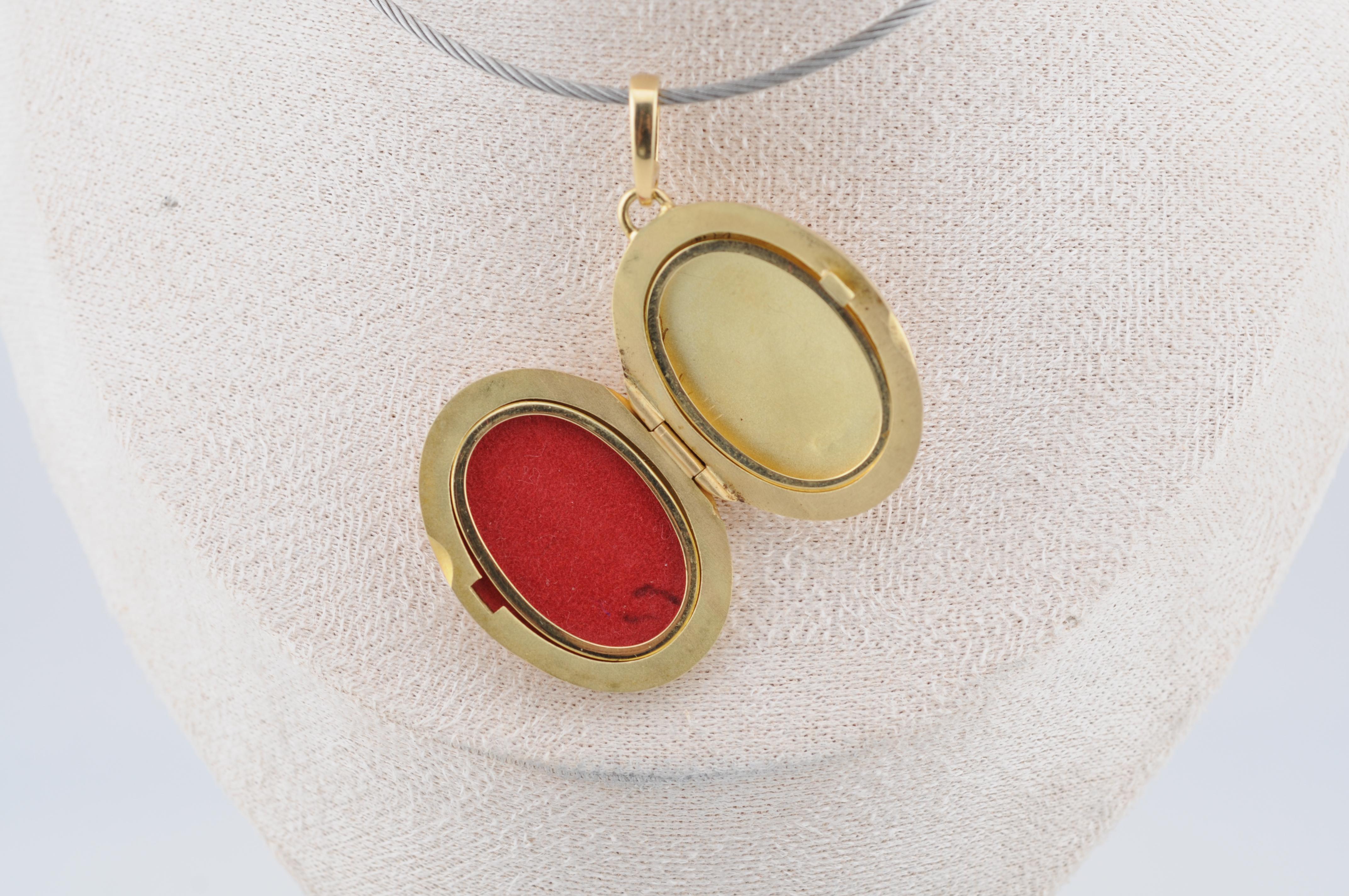 da uomo o donna Ciondolo Citrino e Diamante in oro smaltato 18K in vendita