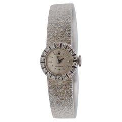 Rolex Precision Watch in 18k White Gold with Diamond Bezel Swiss Made