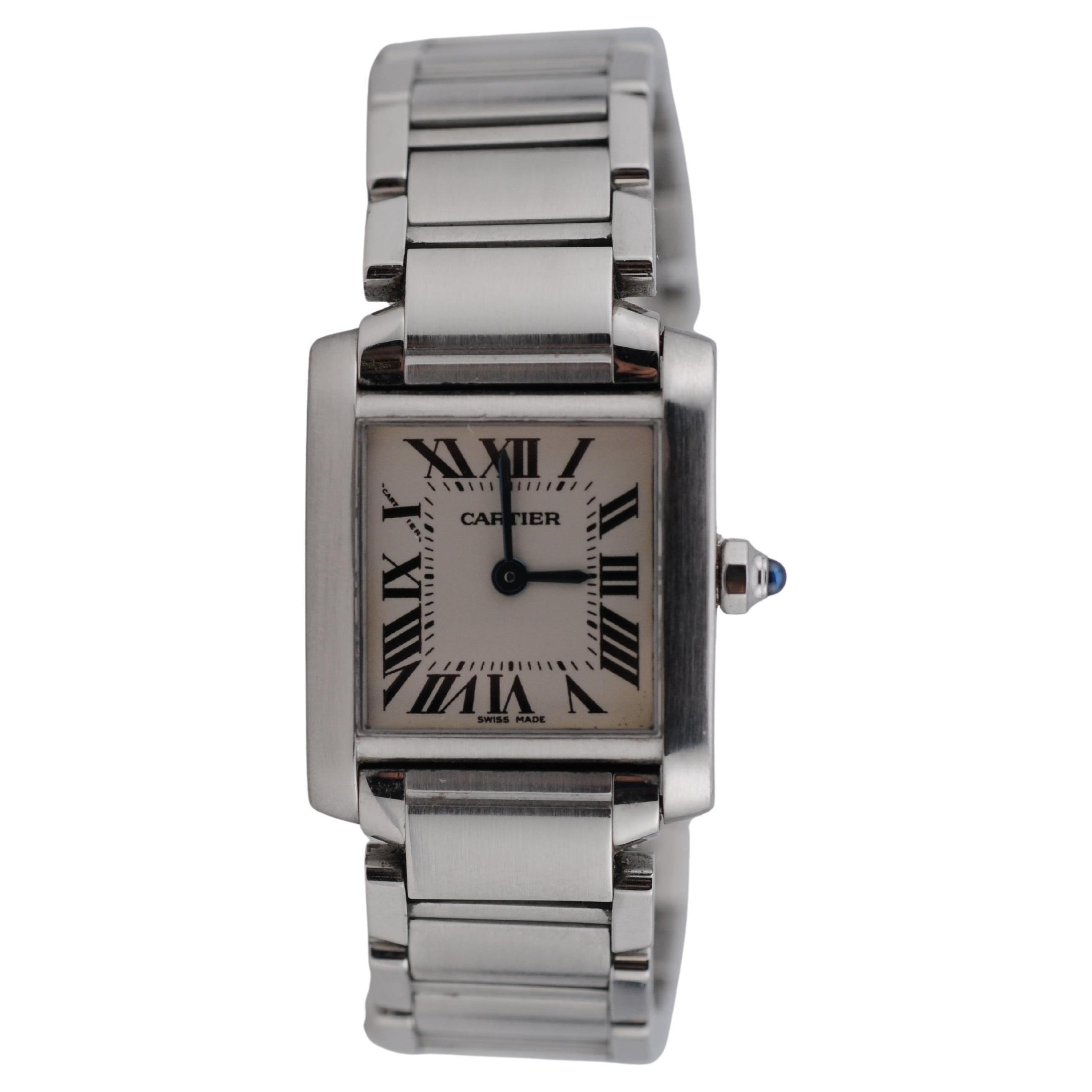 Cartier Tank Française 2384 Stainless Steel Quartz Watch