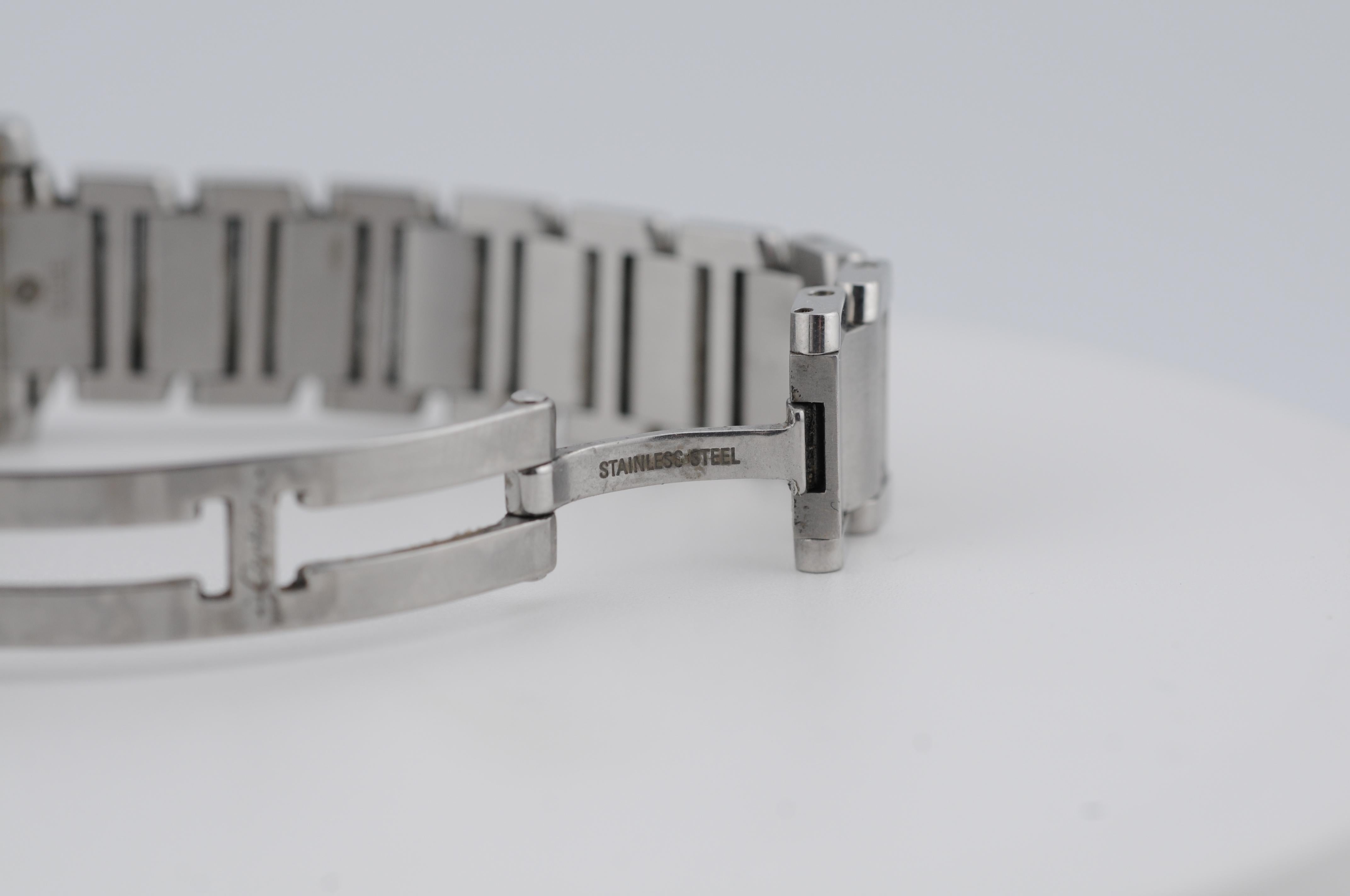 Cartier Tank Française 2384 Stainless Steel Quartz Watch For Sale 6