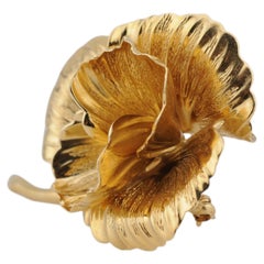 Master Goldsmith grosse Floral Brooch (1965) - 18k Yellow Gold