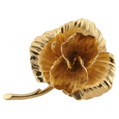 Master Goldsmith grosse Floral Brooch (1965) - 18k Yellow Gold