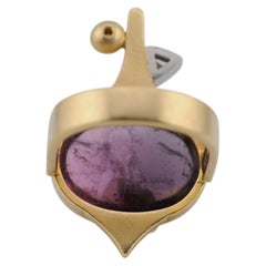 18k Yellow Gold Multi-Color Tourmaline & Fancy Yellow Diamond Ring