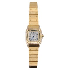 Cartier Santos Carrée 27 mm mit nachträglich eingesetzten Diamanten, Ref. 2964