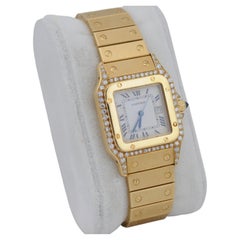 Cartier Santos Carrée 27 mm mit nachträglich eingesetzten Diamanten, Ref. 2964
