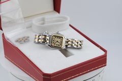 Montre Cartier Panthère Lady en acier et or, réf. 1057917, à quartz, vers 1990