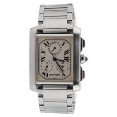 Reloj Cartier Tank Française Cronógrafo, ref. 2303, de acero y cuarzo
