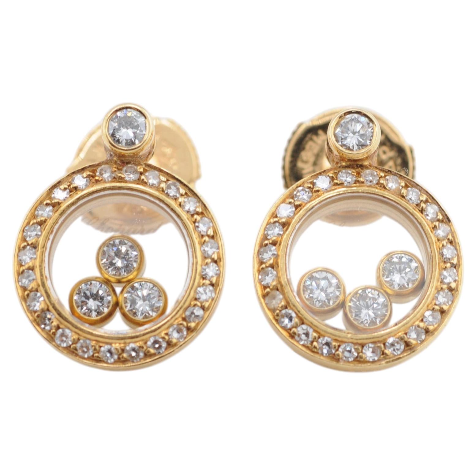 Chopard Vintage Happy Diamonds Earrings in 18K Gold