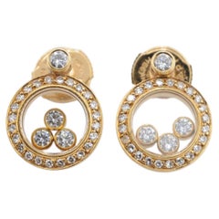 Chopard Vintage Happy Diamonds Earrings in 18K Gold