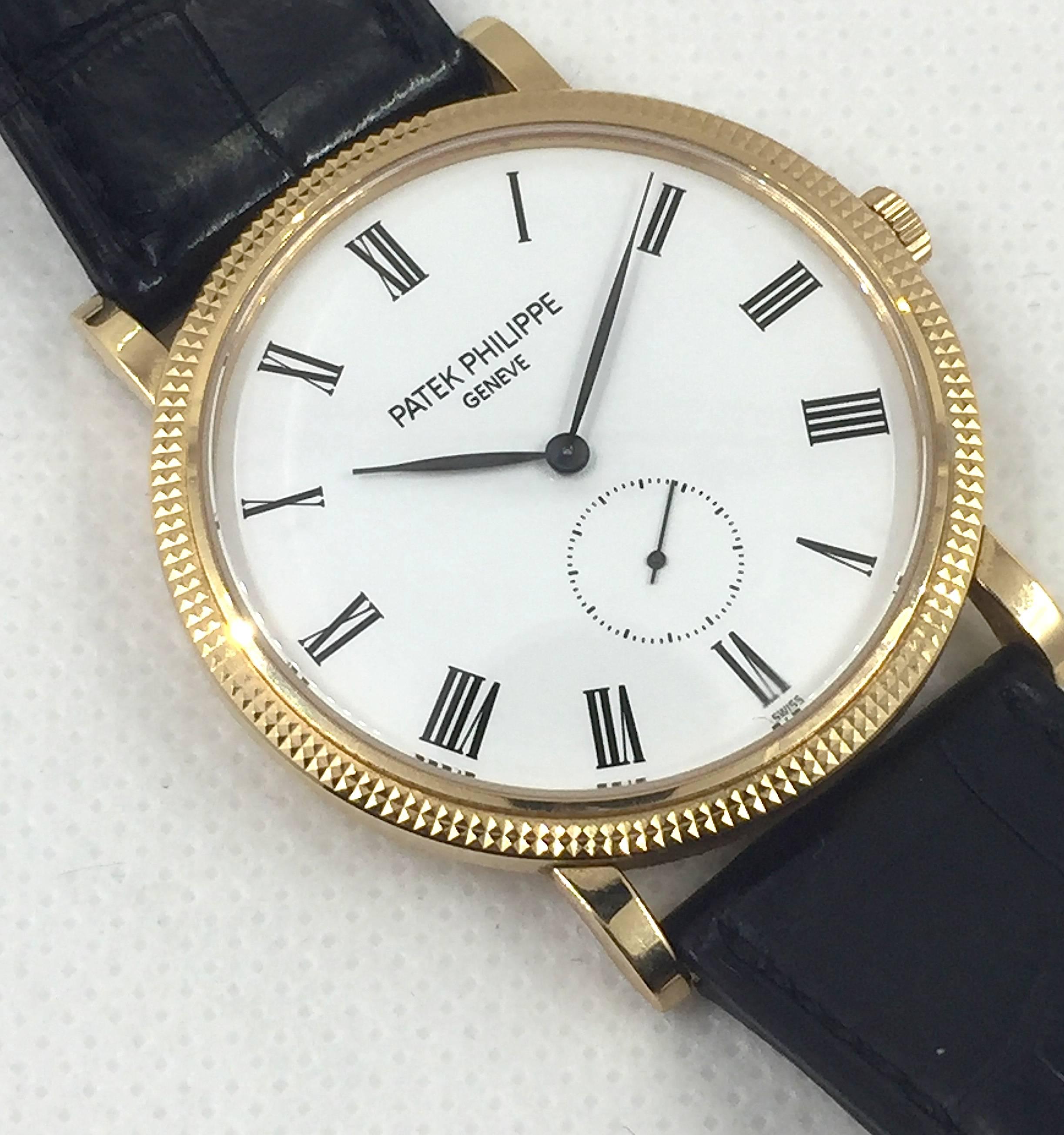 Patek Philippe Rose Gold Calatrava Wristwatch Ref  5119 In Excellent Condition In New York, NY