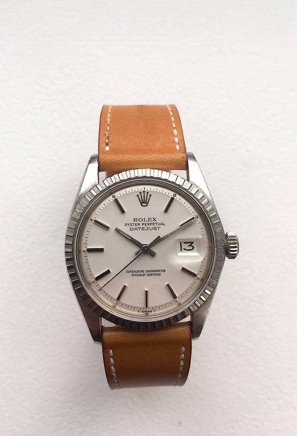 Rolex Stainless Steel Oyster Perpetual Datejust Automatic Wristwatch, 1970s  1
