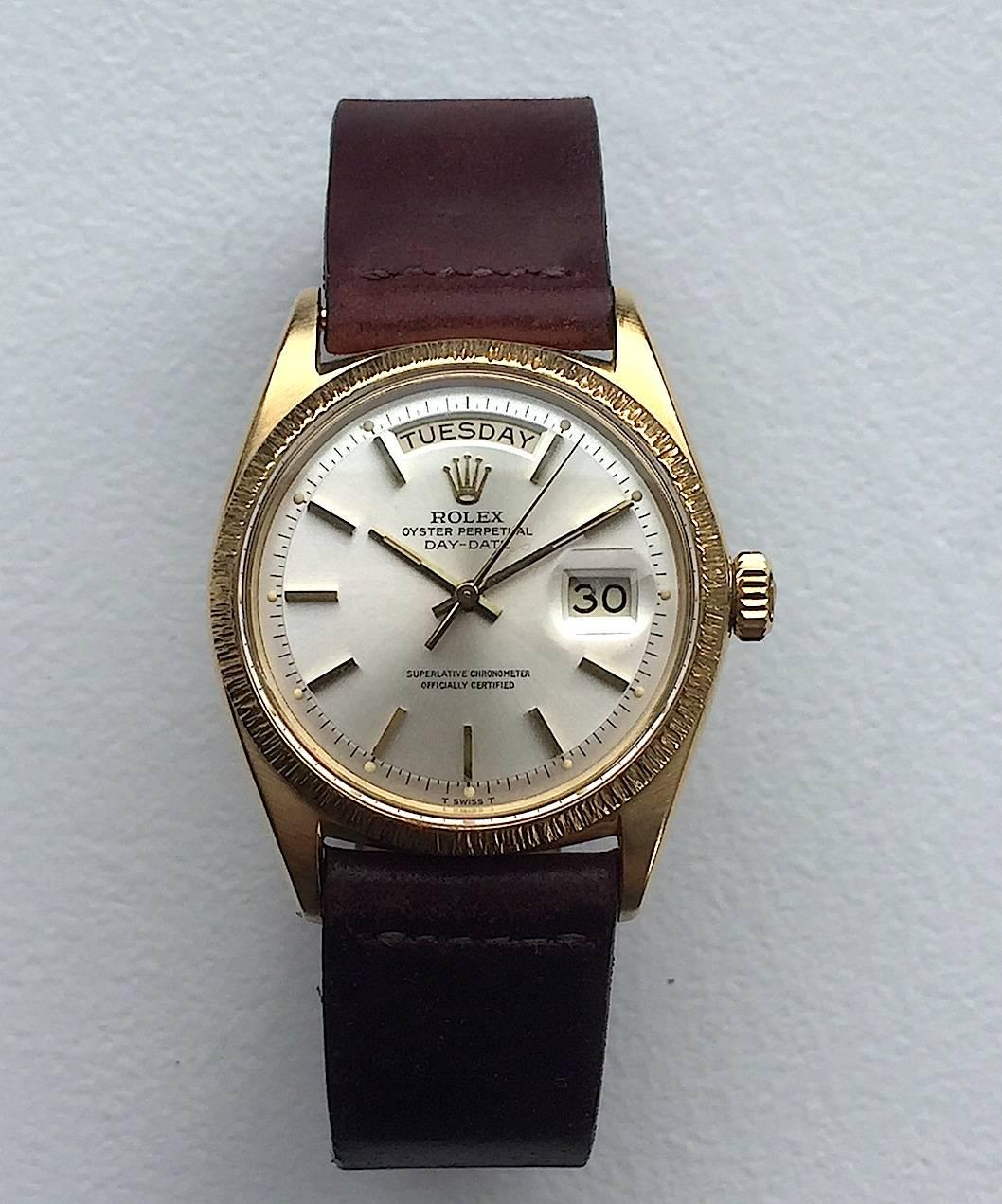 Rolex Yellow Gold Oyster Perpetual Day-Date Automatic Wristwatch with Papers 1