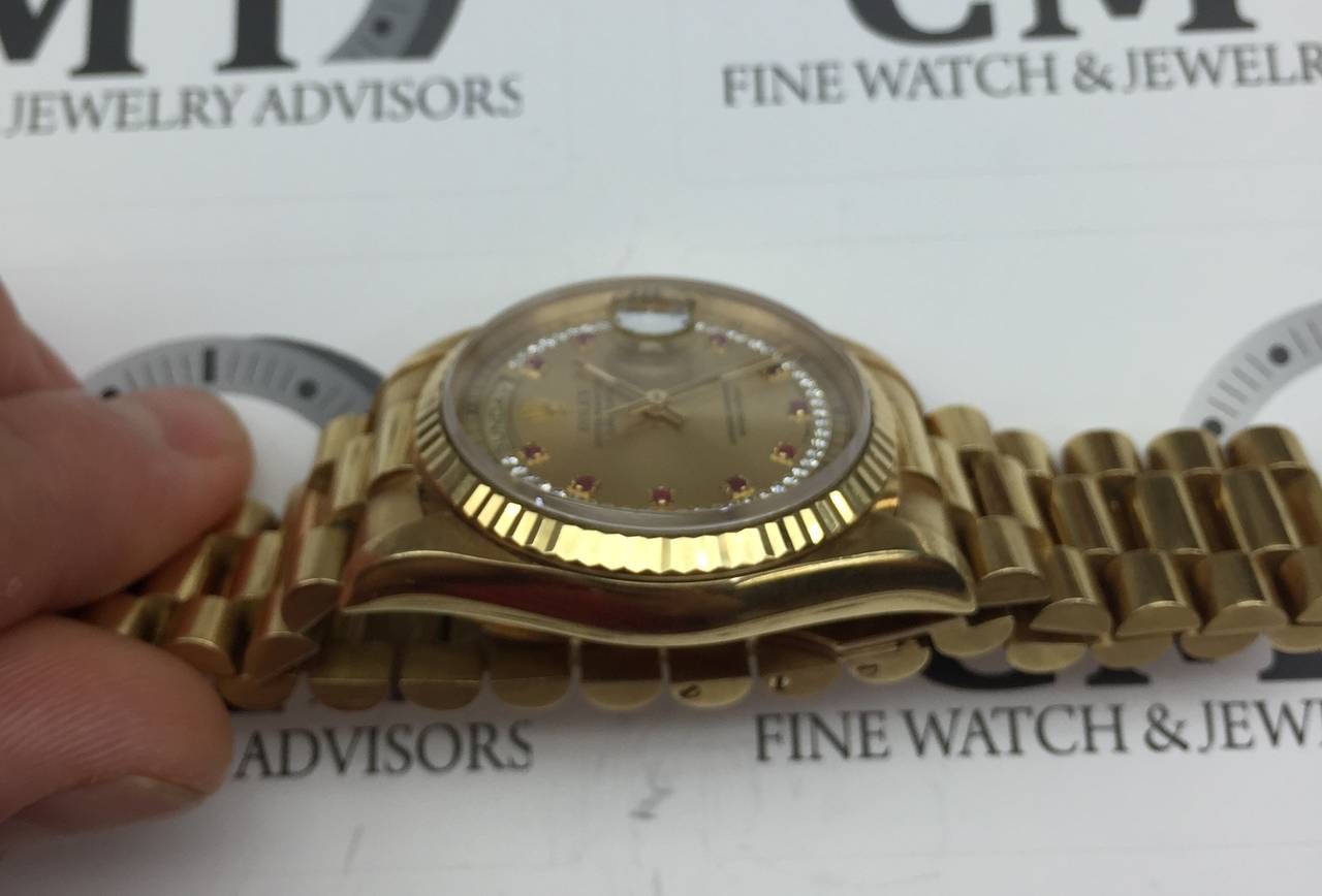 rolex presidential ruby dial
