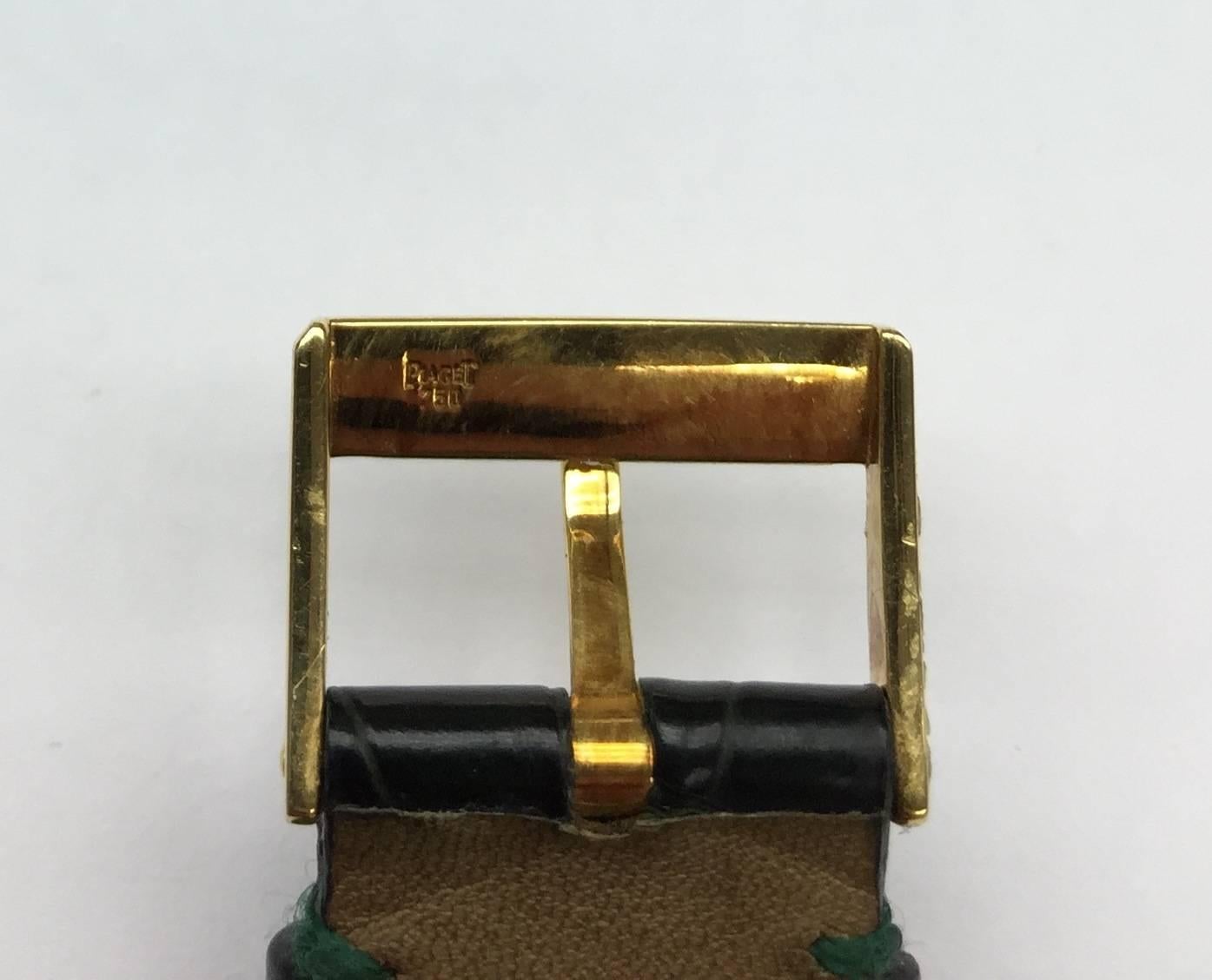 Piaget Yellow Gold Malachite Dial Leggenda Panorama Wristwatch  In Excellent Condition In New York, NY