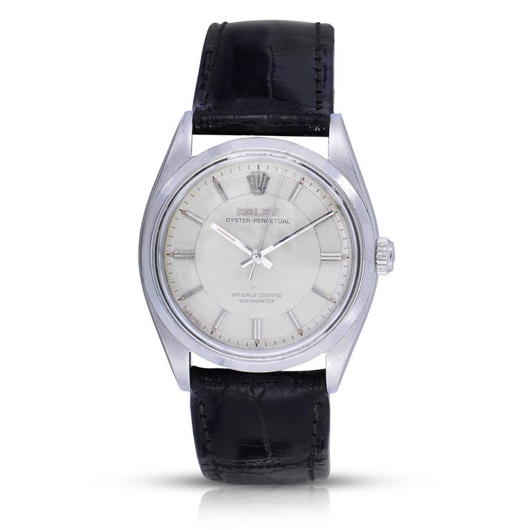 1957 Rolex Stainless Steel Oyster Perpetual Automatic Watch at 1stDibs