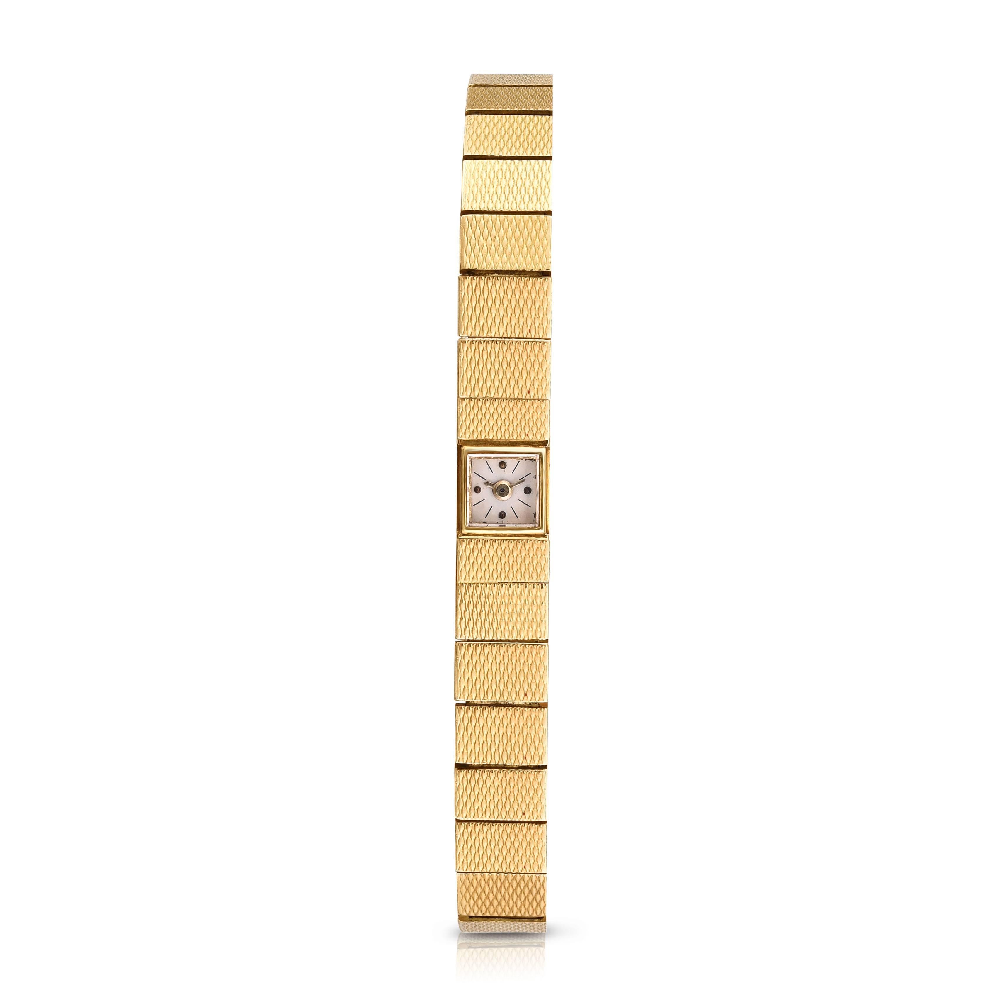 Vintage Vacheron Constantin 18K Dress Watch
Solid 18K Yellow Gold
Manual Wind Movement
Bangle/Bracelet Style Band
Signed Movement and Caseback
Guaranteed 100% Authentic Movement and Case
Includes Letter of Authenticity and One-Year Warranty on