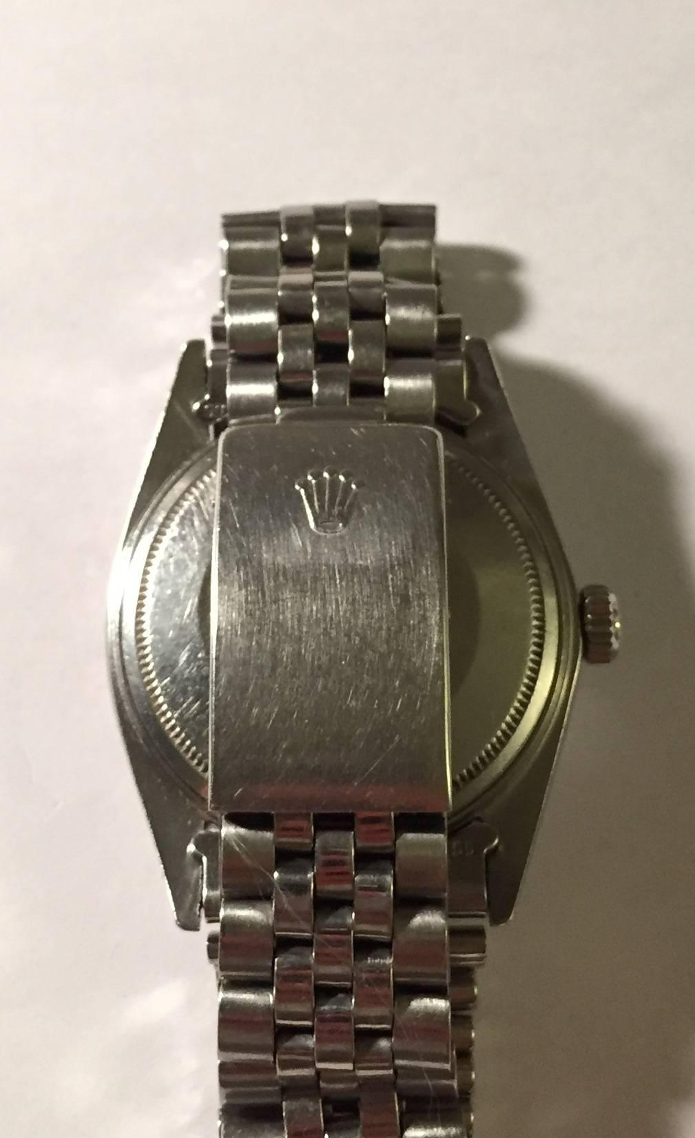 Vintage Rolex Oyster Perpetual Datejust Taupe Grey Dial Wristwatch In Excellent Condition In New York, NY
