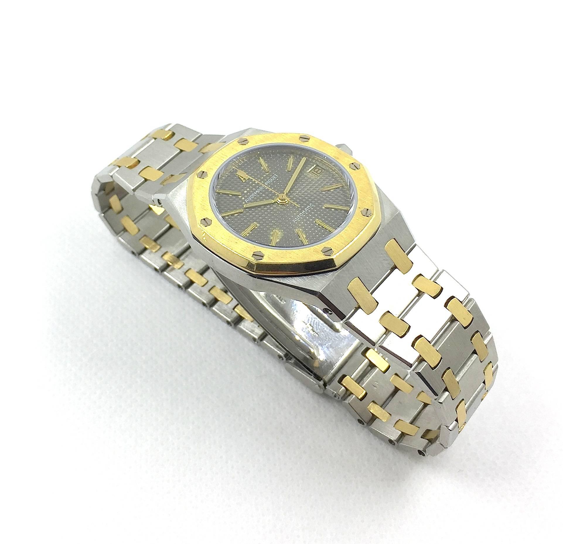 Audemars Piguet Yellow Gold Stainless Steel Royal Oak Automatic Wristwatch  3