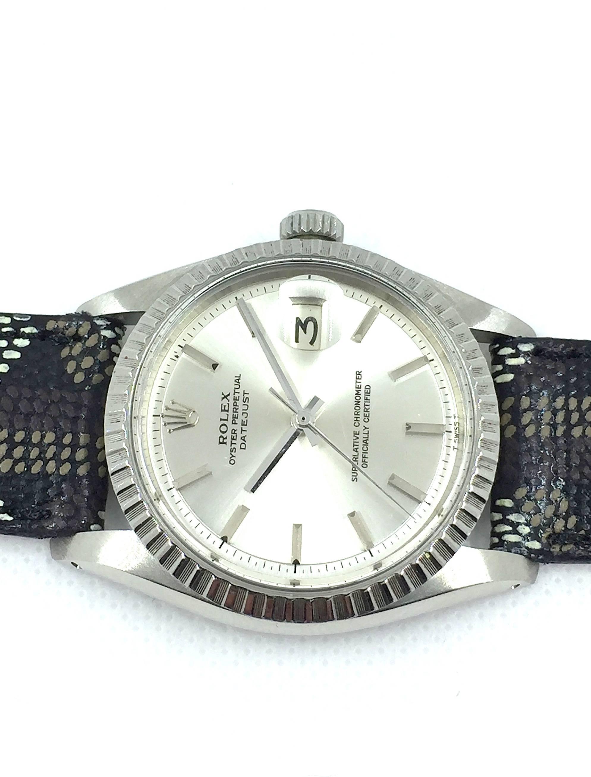 Rolex Stainless Steel Oyster Perpetual Datejust Wristwatch 1