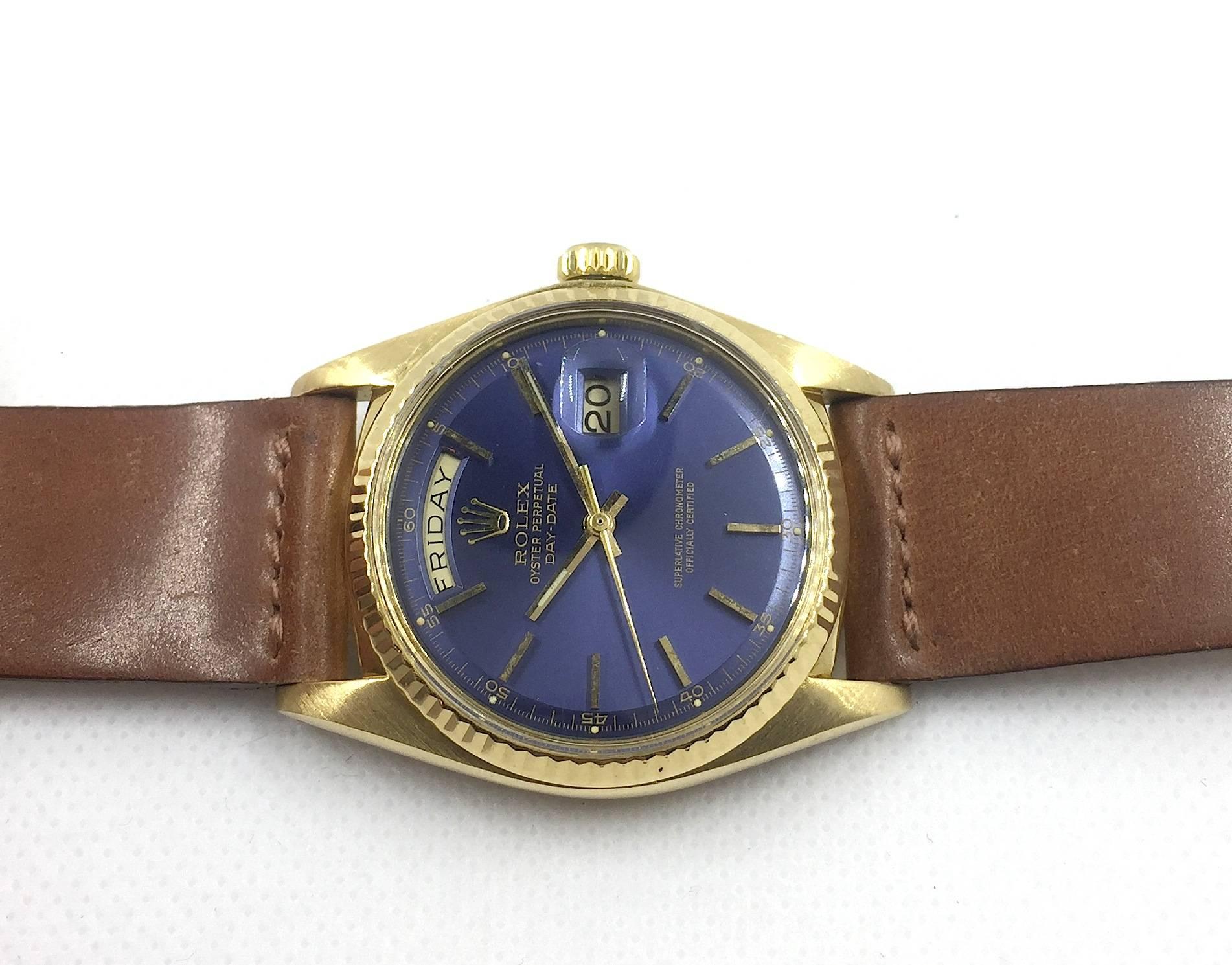 Rolex 18K Yellow Gold Oyster Perpetual Day Date Watch 1975 3