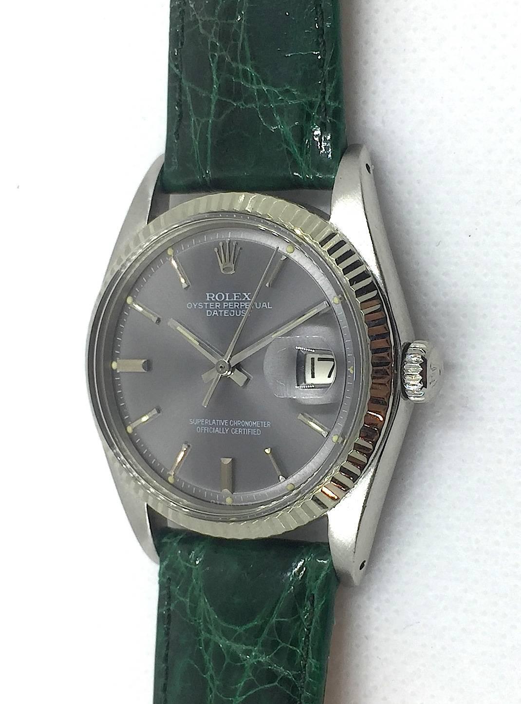 Rolex Vintage Oyster Perpetual SS/18K Datejust Automatic Watch 2