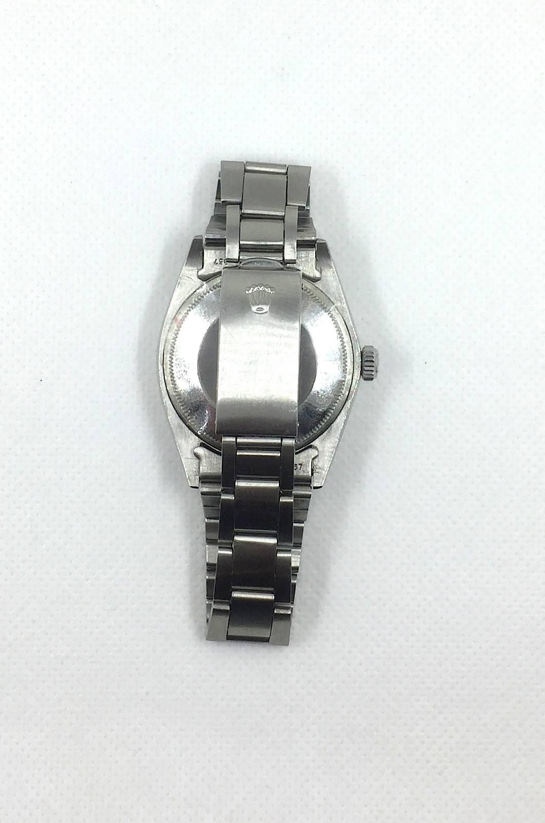 Rolex Stainless Steel Oyster Perpetual Date Wristwatch 1968 4