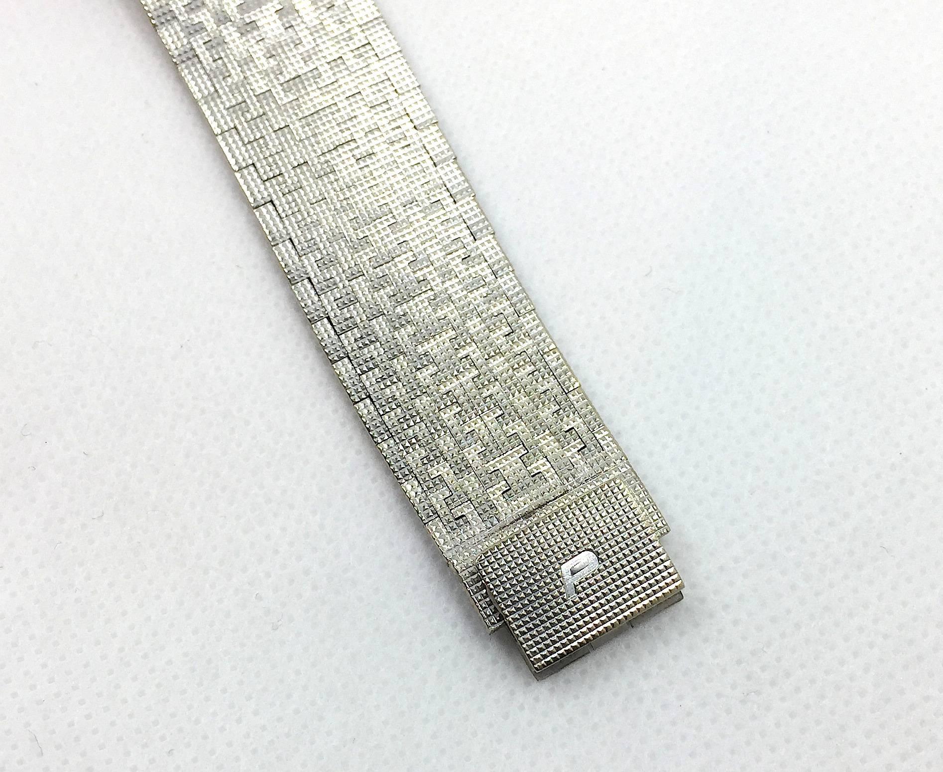 Piaget 18K White Gold Jade Dial Automatic Wristwatch In Excellent Condition In New York, NY