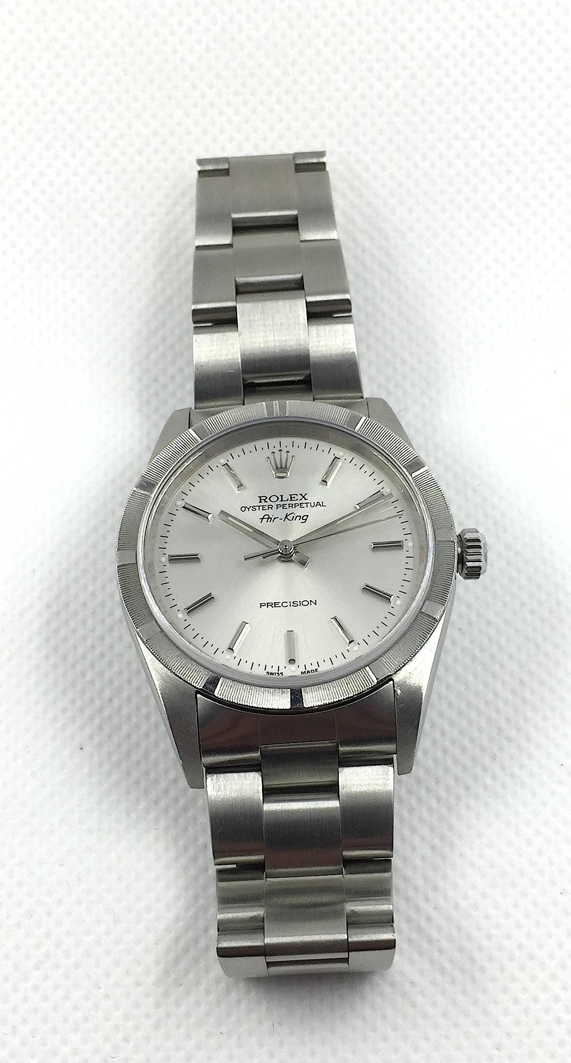 Rolex Stainless Steel Oyster Perpetual Air King Automatic Wristwatch 1