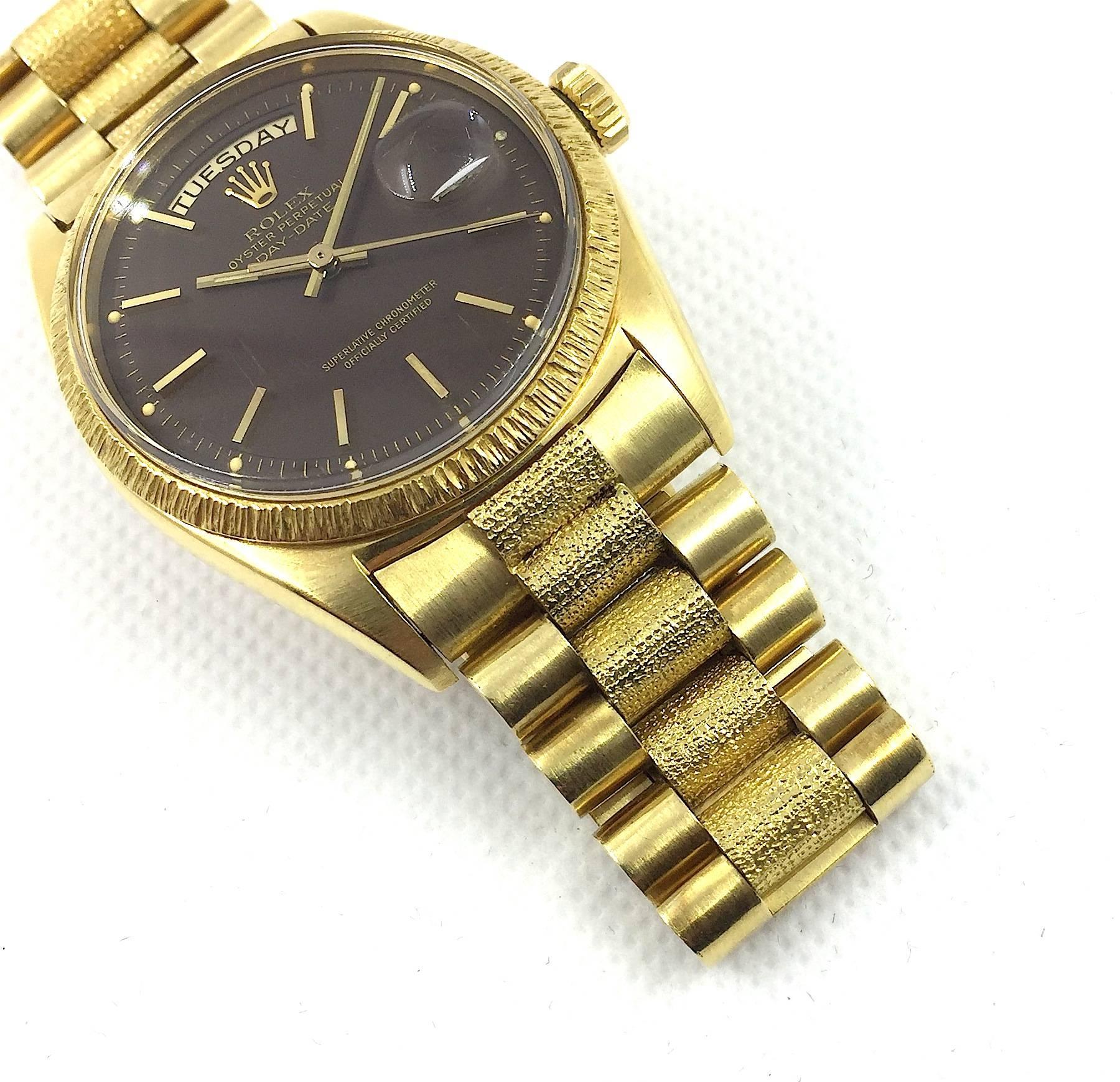 Women's or Men's Rolex Yellow Gold Oyster Perpetual Day-Date Presidential Automatic Wristwatch