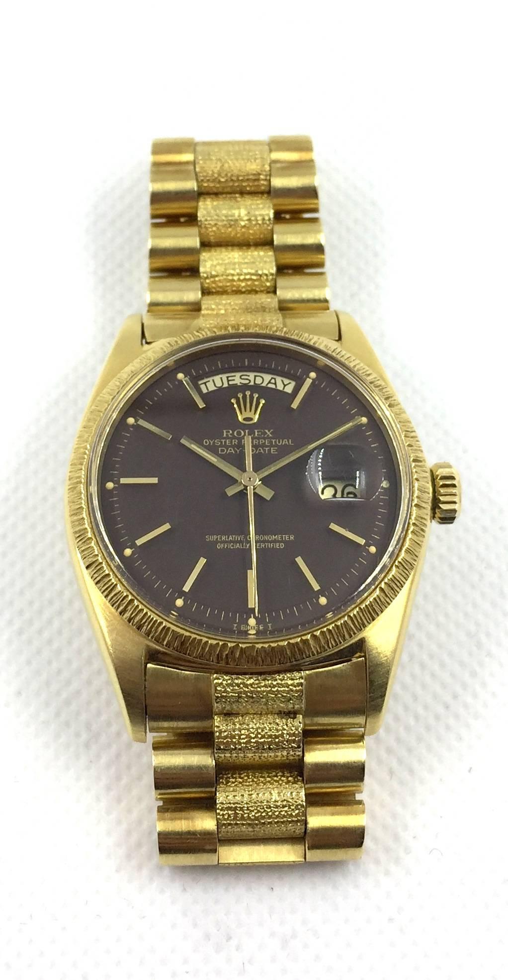 Rolex Yellow Gold Oyster Perpetual Day-Date Presidential Automatic Wristwatch 3