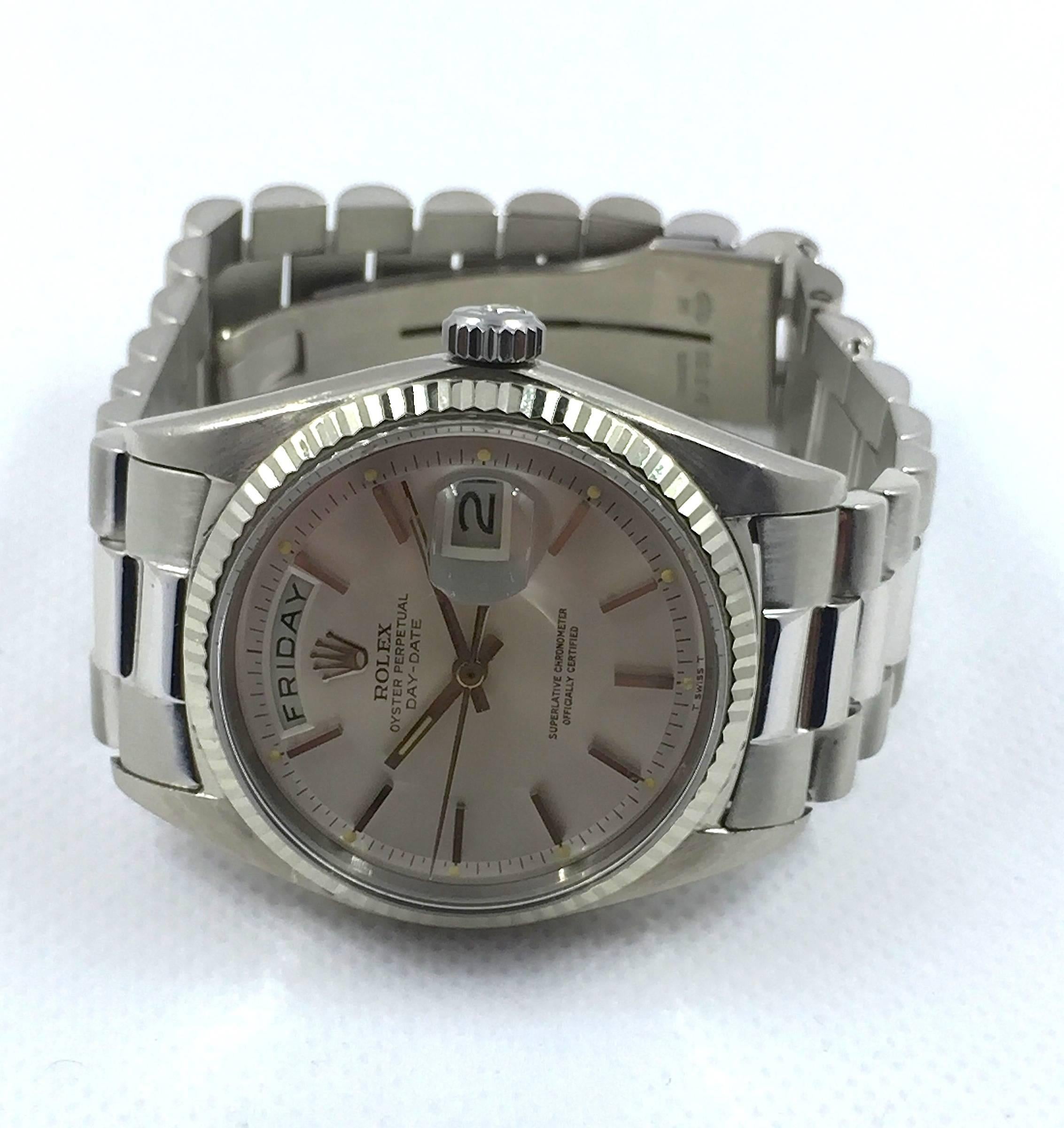 Rolex White Gold Day-Date President Automatic Wristwatch  2