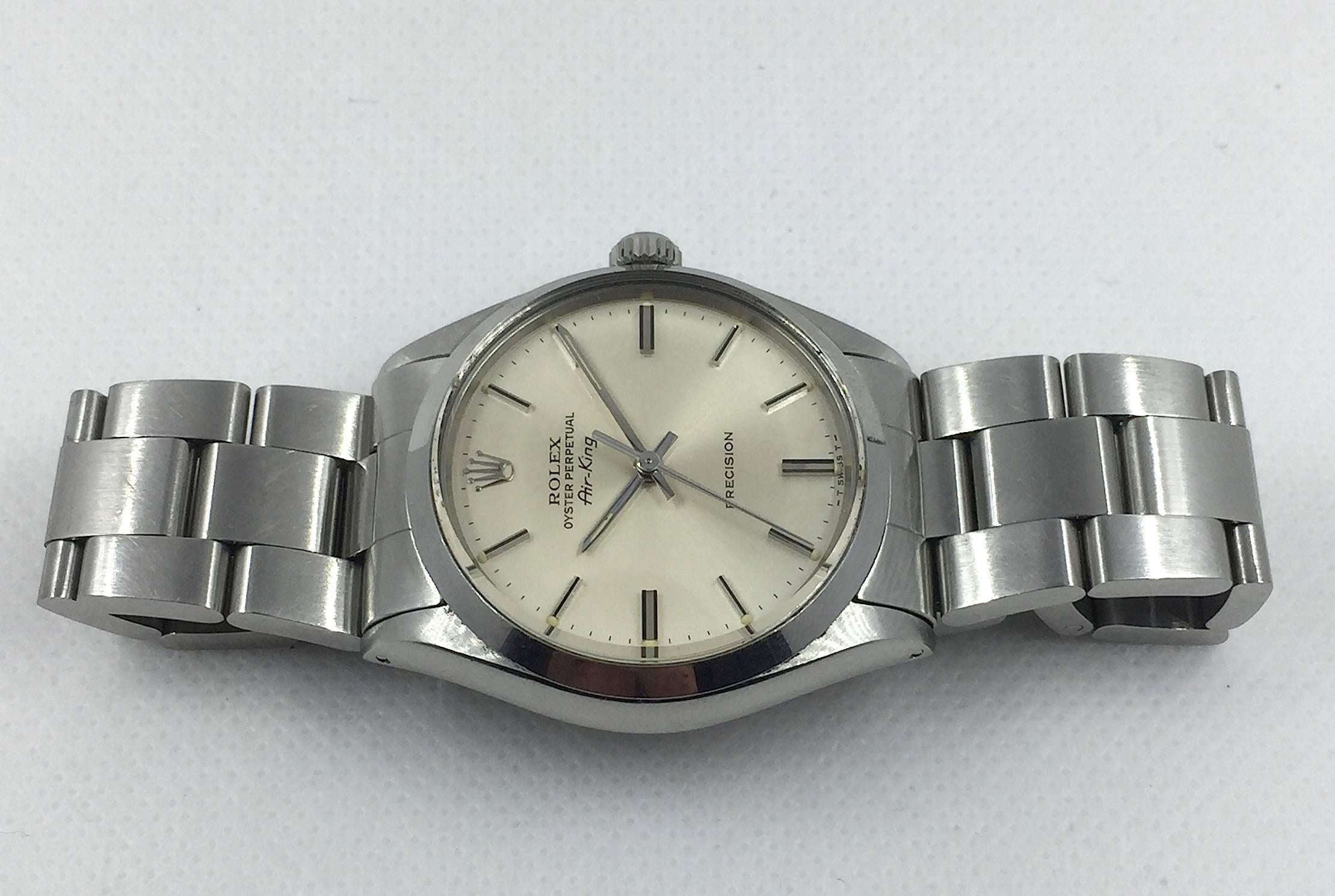 Women's or Men's Rolex Stainless Steel Oyster Perpetual Air-King Automatic Wristwatch