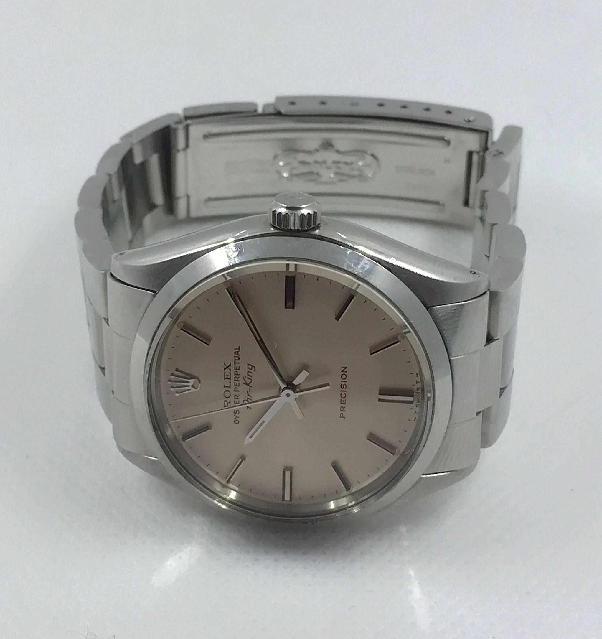 Rolex Stainless Steel Oyster Perpetual Air-King Automatic Wristwatch 1