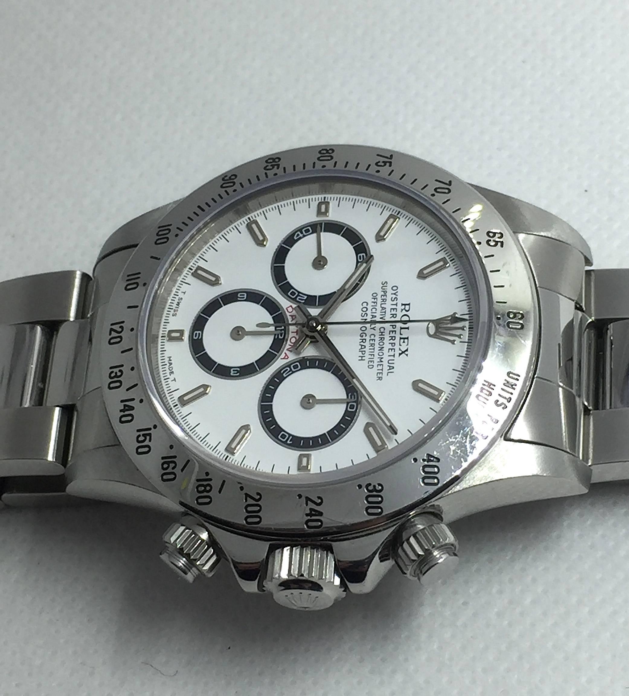 Women's or Men's Rolex Stainless Steel Oyster Perpetual Daytona Cosmograph Wristwatch