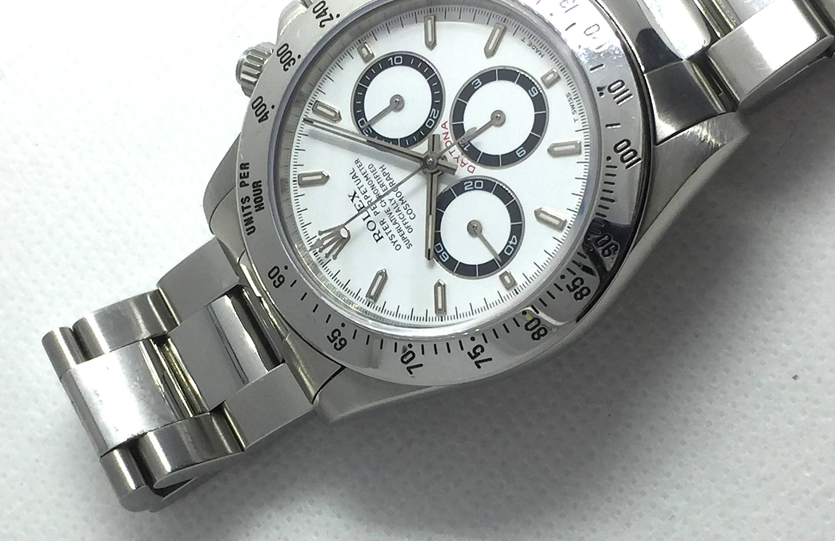 Rolex Stainless Steel Oyster Perpetual Daytona Cosmograph Wristwatch 2