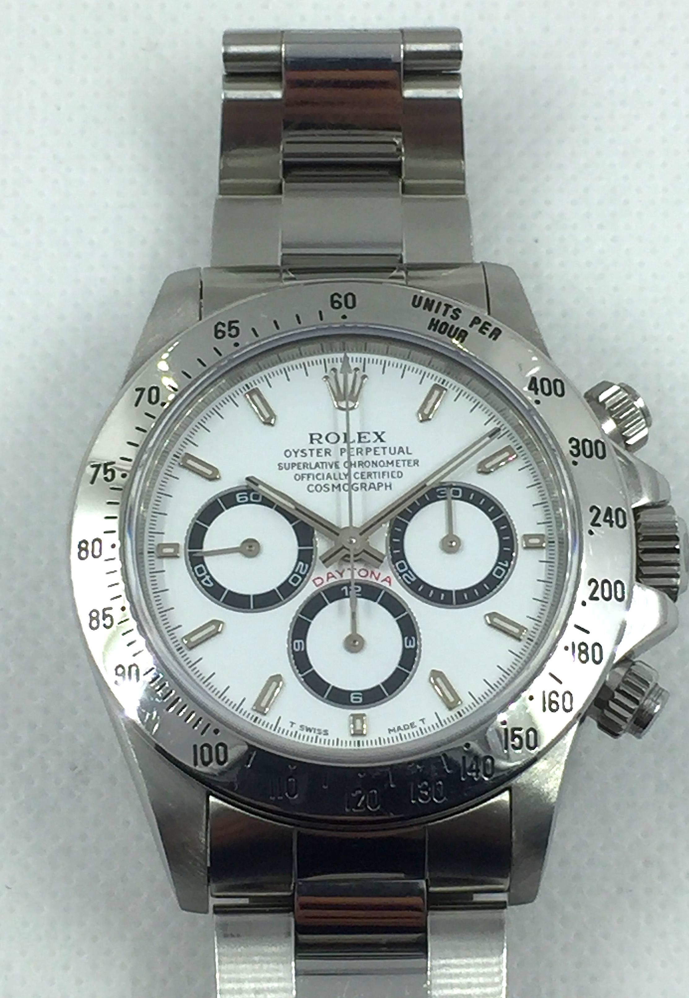 Rolex Stainless Steel Oyster Perpetual Daytona Cosmograph Wristwatch 3