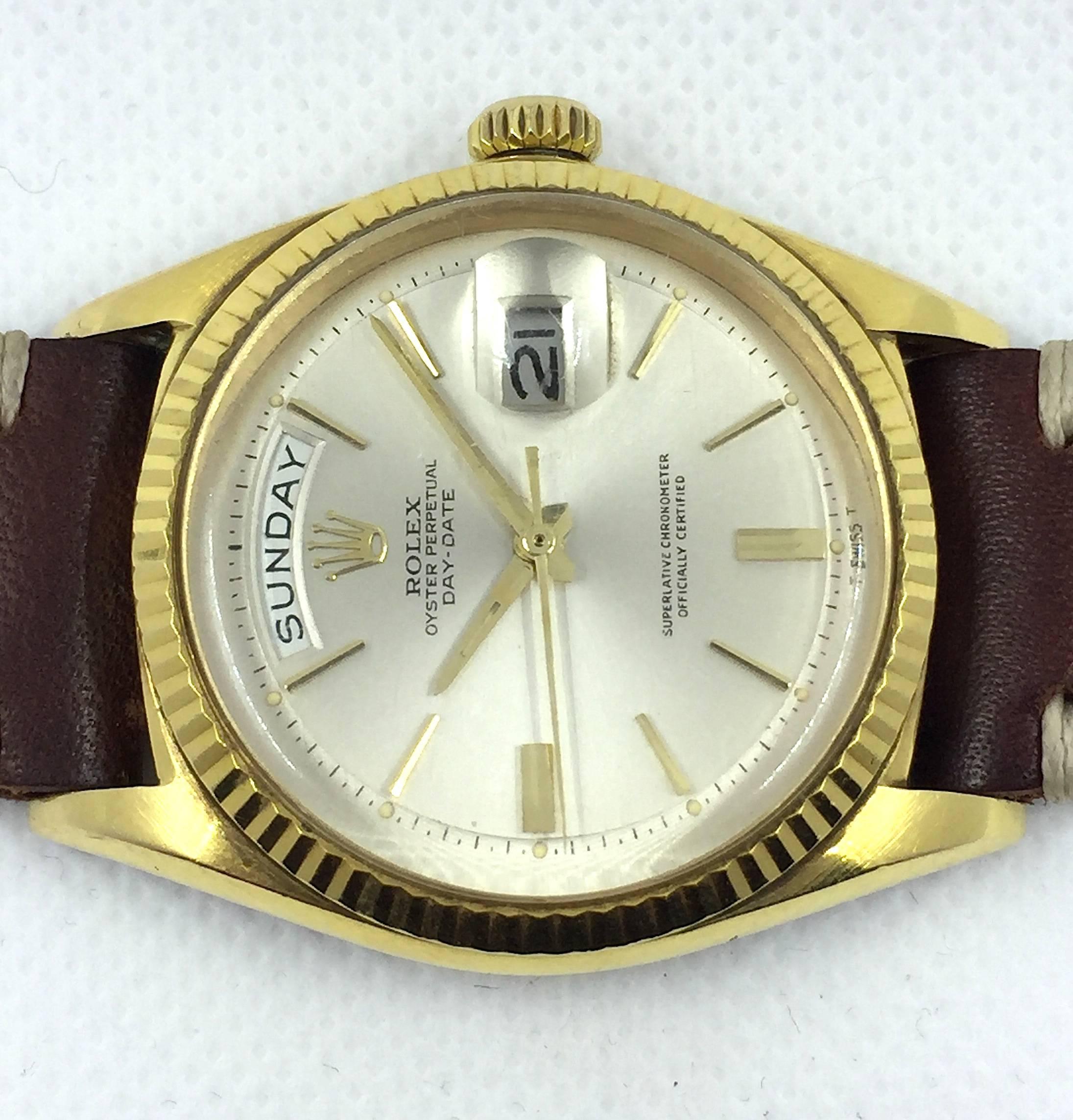 Women's or Men's Rolex Yellow Gold Day-Date Chronometer Automatic Wristwatch 