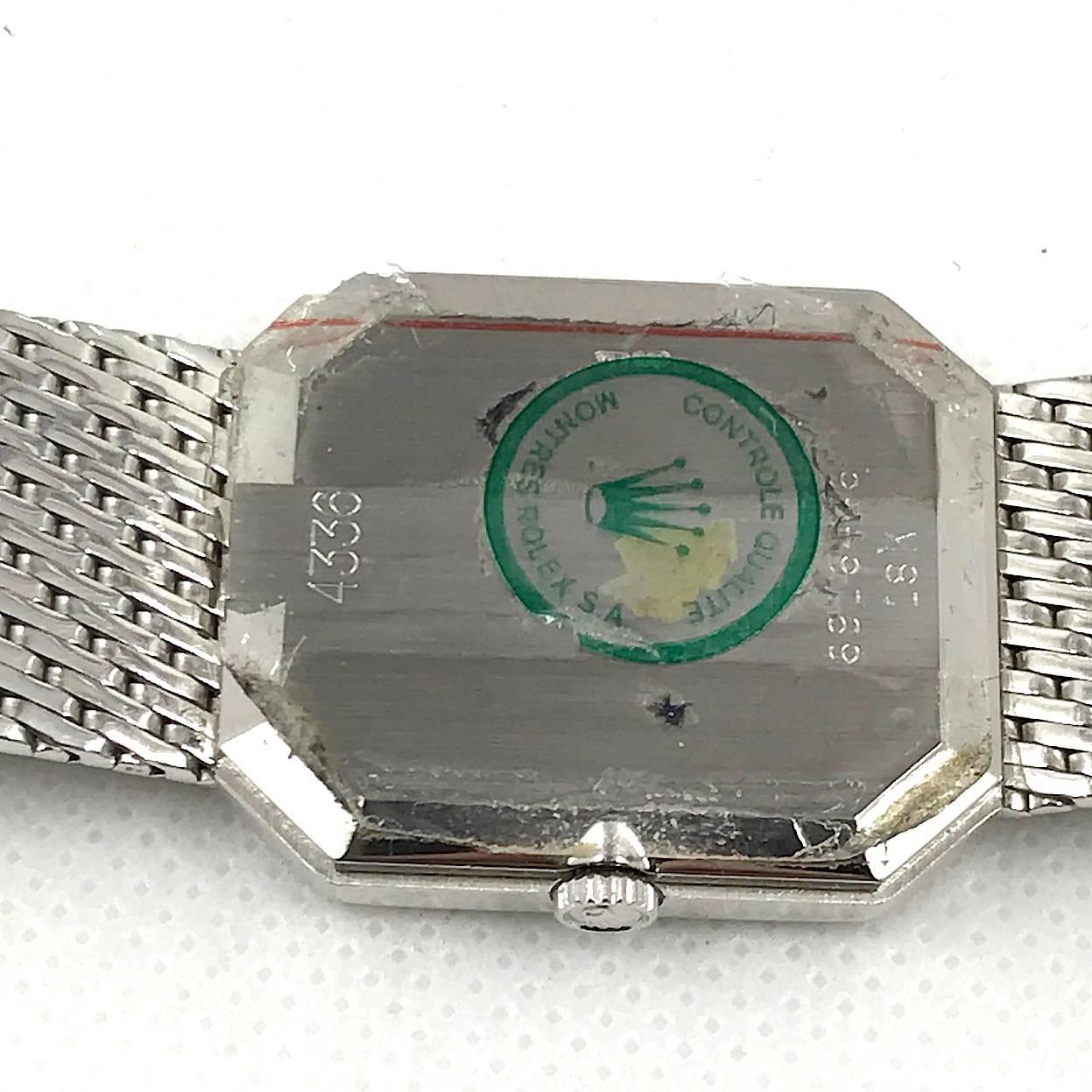 Women's or Men's Rolex Cellini White Gold Saudi Logo Wristwatch  For Sale