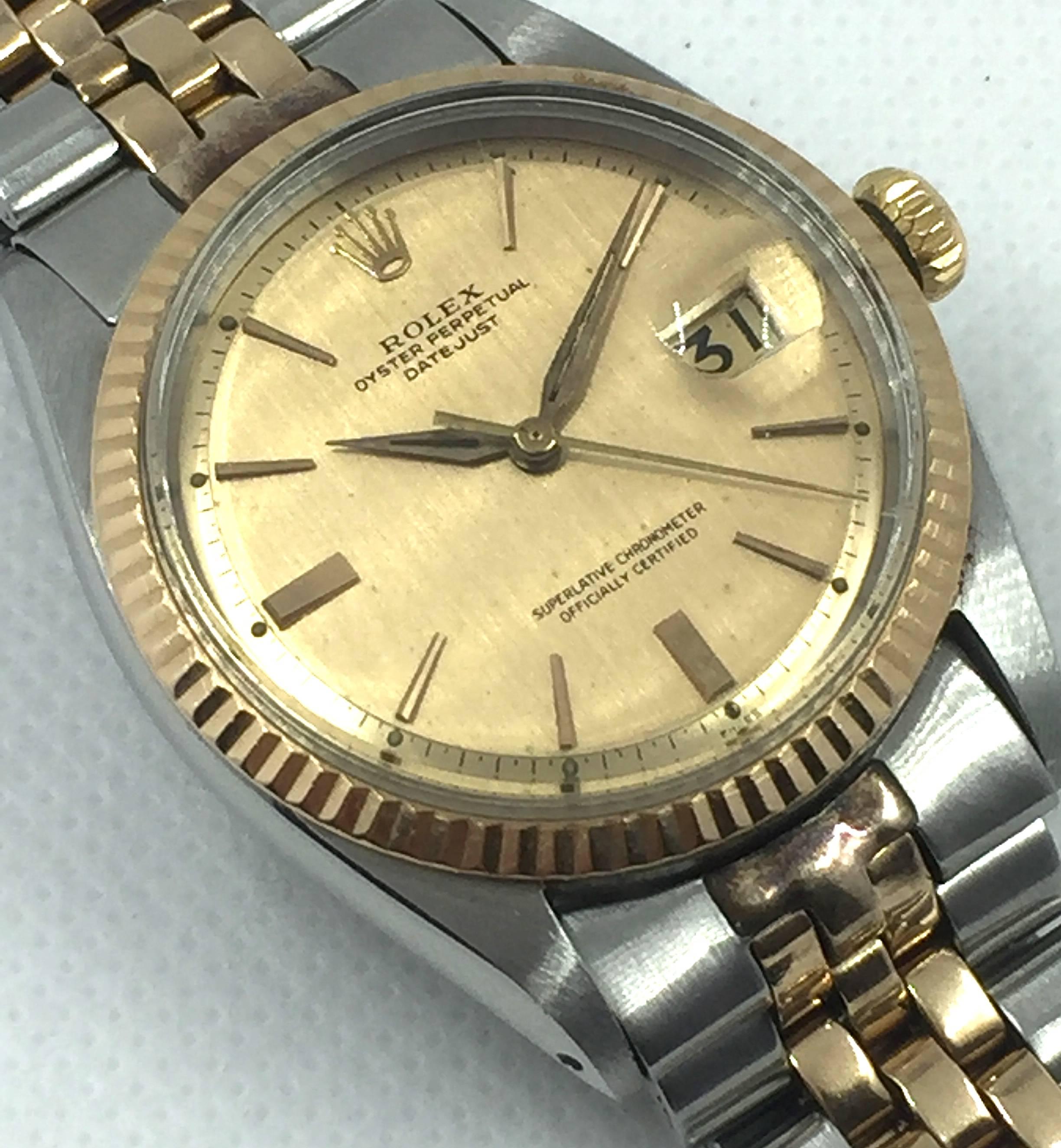 Rolex Rose Gold Stainless Steel Oyster Perpetual Datejust Automatic Wristwatch  1