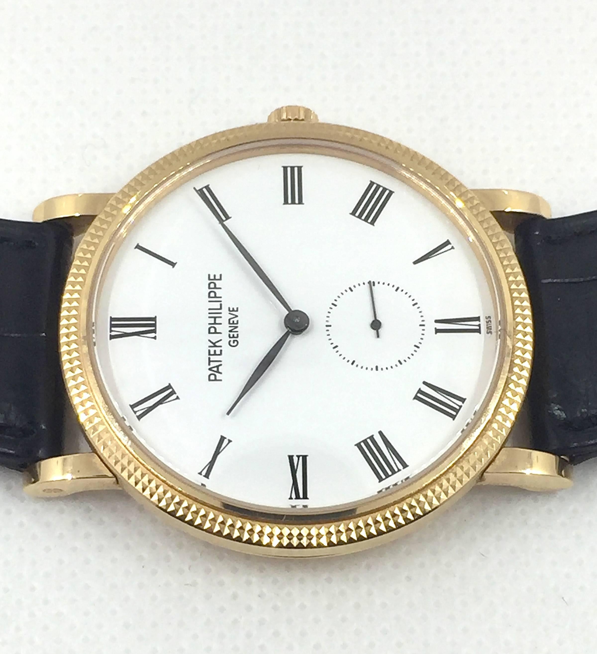 Women's or Men's Patek Philippe Rose Gold Calatrava Wristwatch Ref  5119