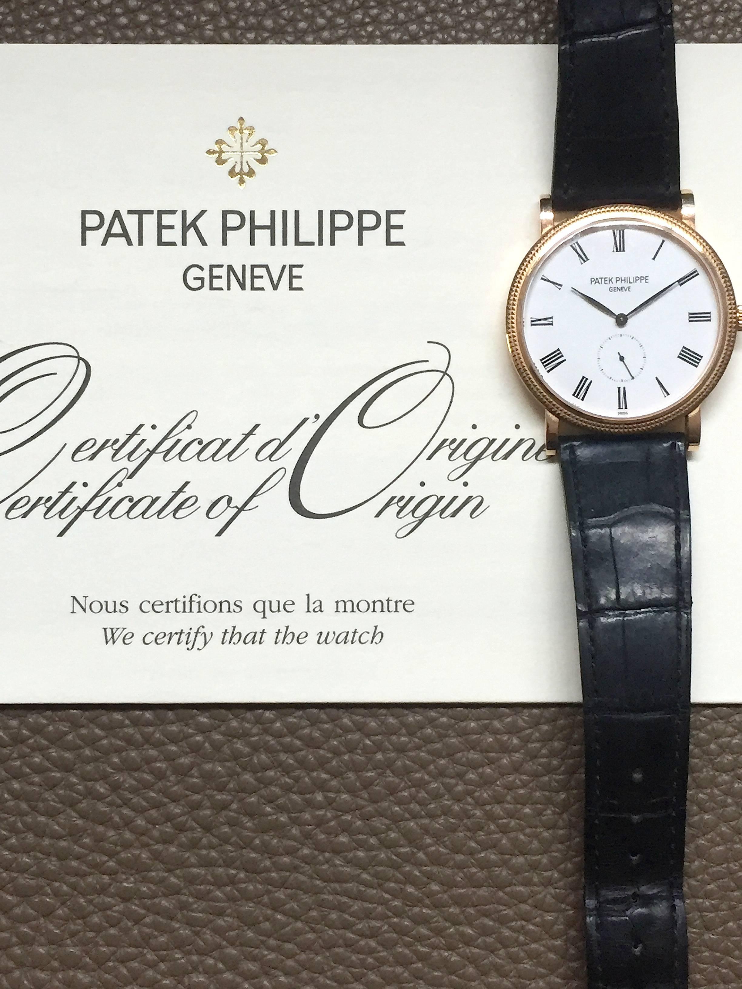 Patek Philippe Rose Gold Calatrava Wristwatch Ref  5119 3