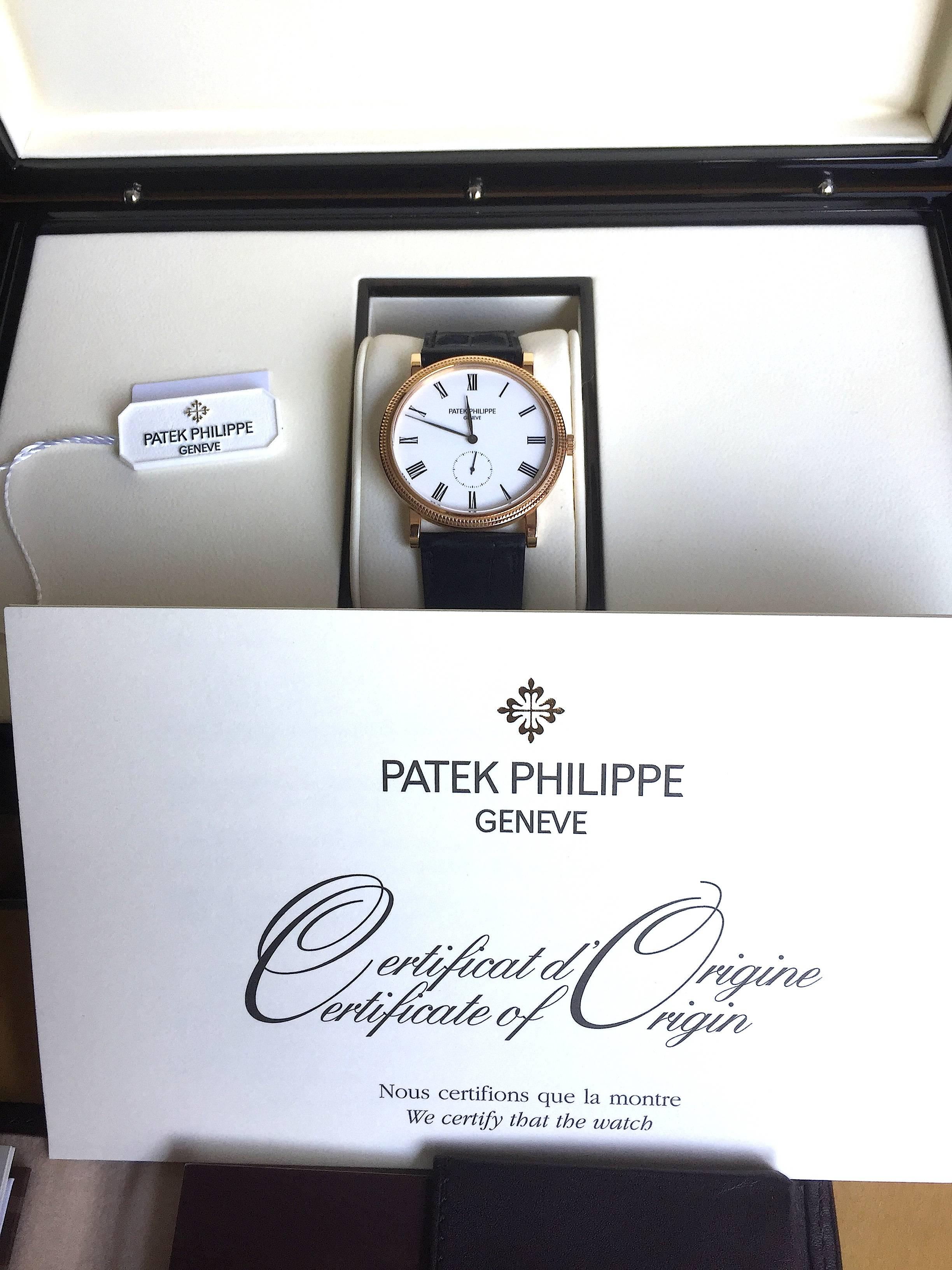 Patek Philippe Rose Gold Calatrava Wristwatch Ref  5119 6