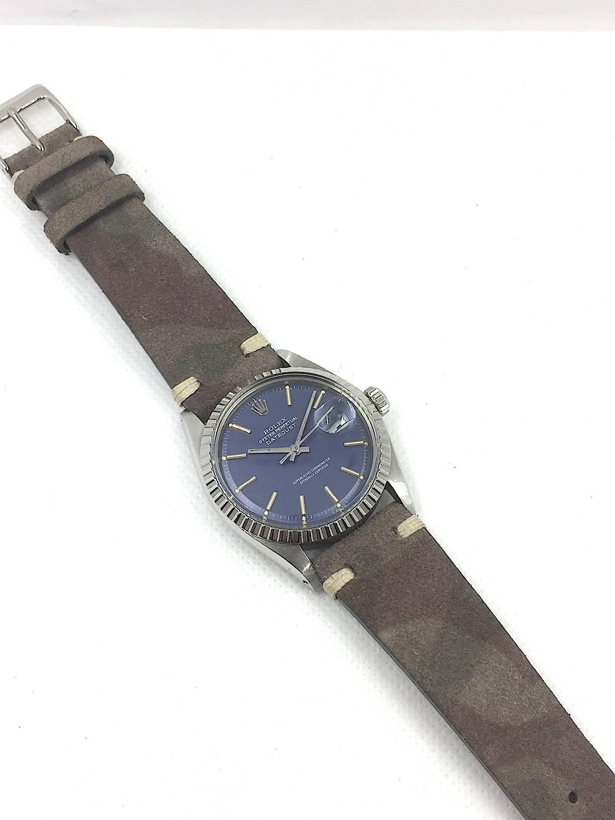 Rolex Stainless Steel Oyster Perpetual Datejust Wristwatch, 1970s In Excellent Condition In New York, NY