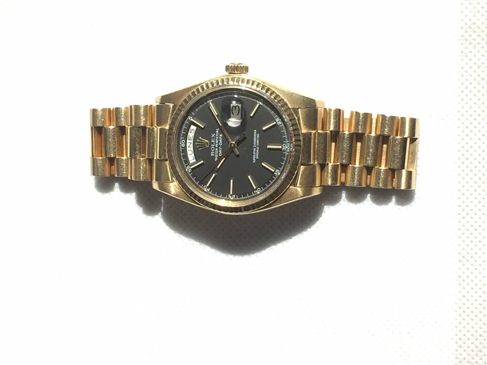 Rolex Yellow Gold Day-Date Presidential Automatic Wristwatch, 1970s 2