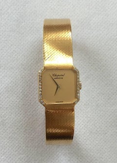 Chopard Ladies Yellow Gold Diamond Manual Wind Wristwatch